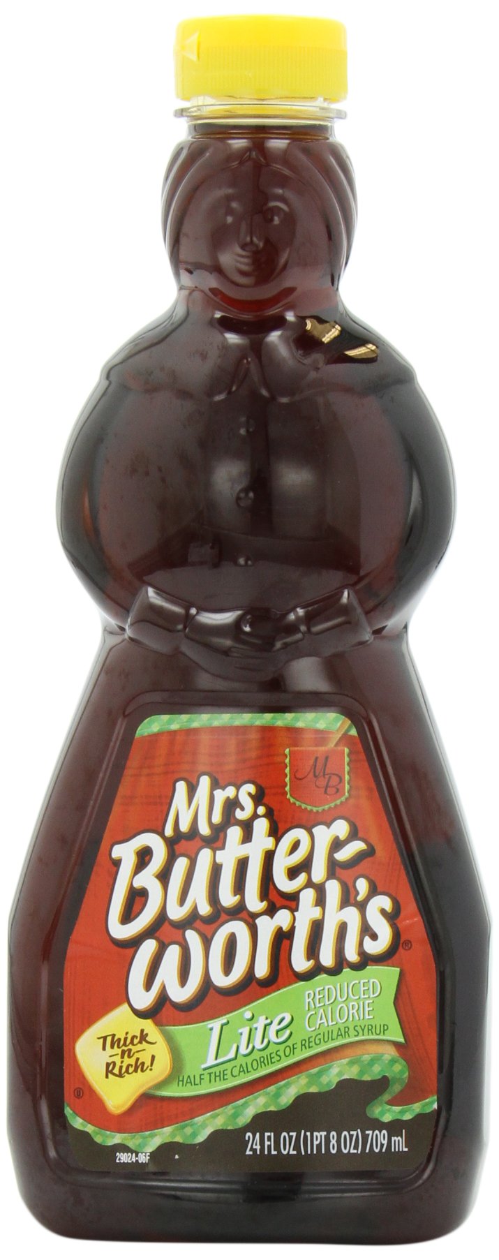 Mrs. Butterworths Lite Syrup, 24 Fl Oz, Pack of 4, Model 064420929024