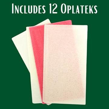 Glory To God 3 White 1 Pink Traditional Polish Christmas Oplatki Wafers, Pack Of 3