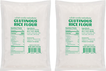 Soeos Glutinous Rice Flour 32 Ounce (Basic), Rice Flour For Baking Or Cooking, All Natural White Rice Flour, Vegan, Gluten-Free