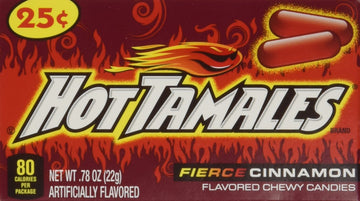 Hot Tamales-24Ct-Individual Mini Boxes Hot Cinnamon Flavor-(Net Wt. 18.72Oz)