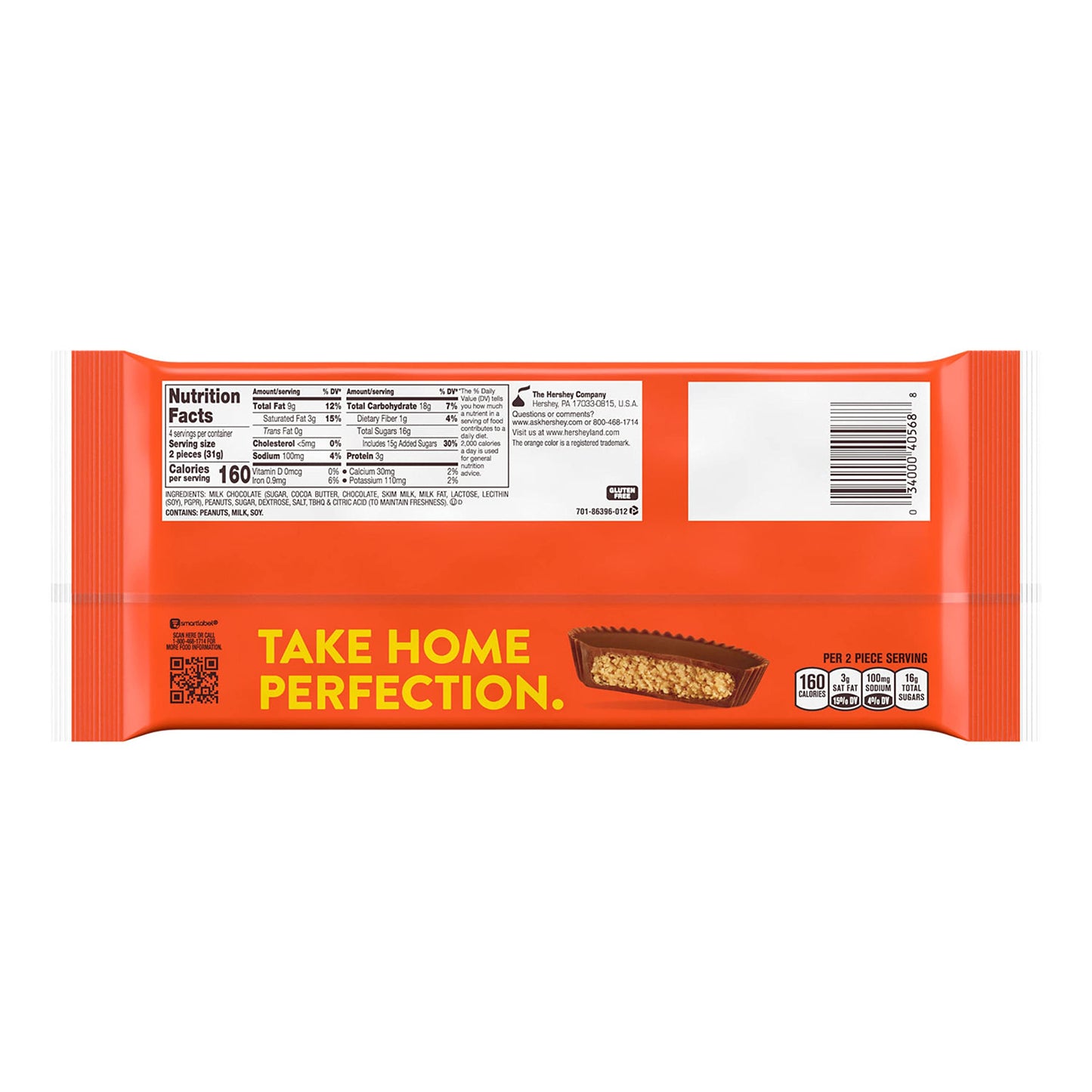 REESES Milk Chocolate Snack Size Peanut Butter Cups, Candy Packs, 0.55 oz (8 Count)