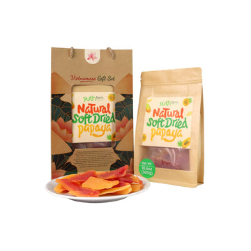 Yuth Farm Plant-Based Soft & Chewy Dried Fruit - Deliciously Healthy Snack 300G(10.6 Oz) (Papaya)