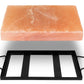 Himalite Himalayan Pink Salt Block & Metal Tray Set 12    x 8    x 1.5    for Cooking, Grilling, Cutting, and Serving with Himal