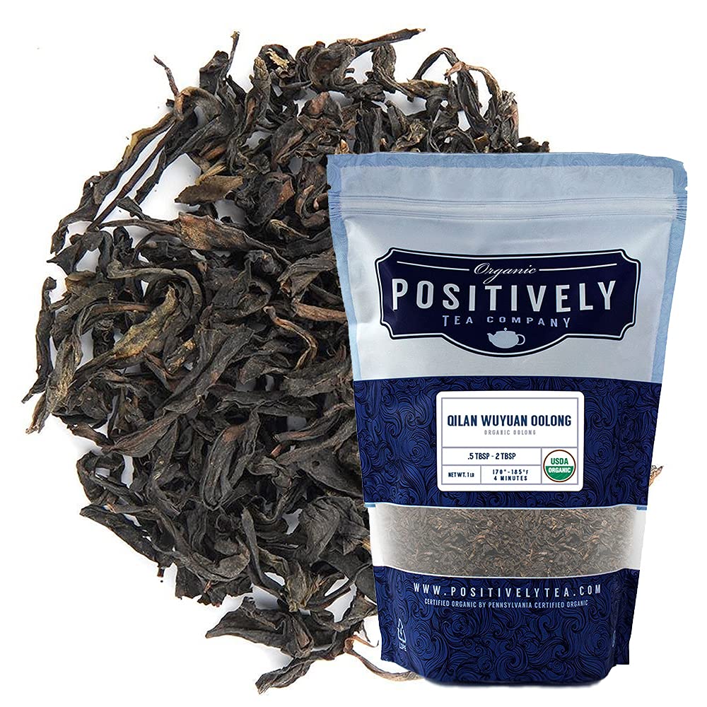 Organic Positively Tea Company Qilan Wuyuan Oolong Tea Loose Leaf 16 Ounce