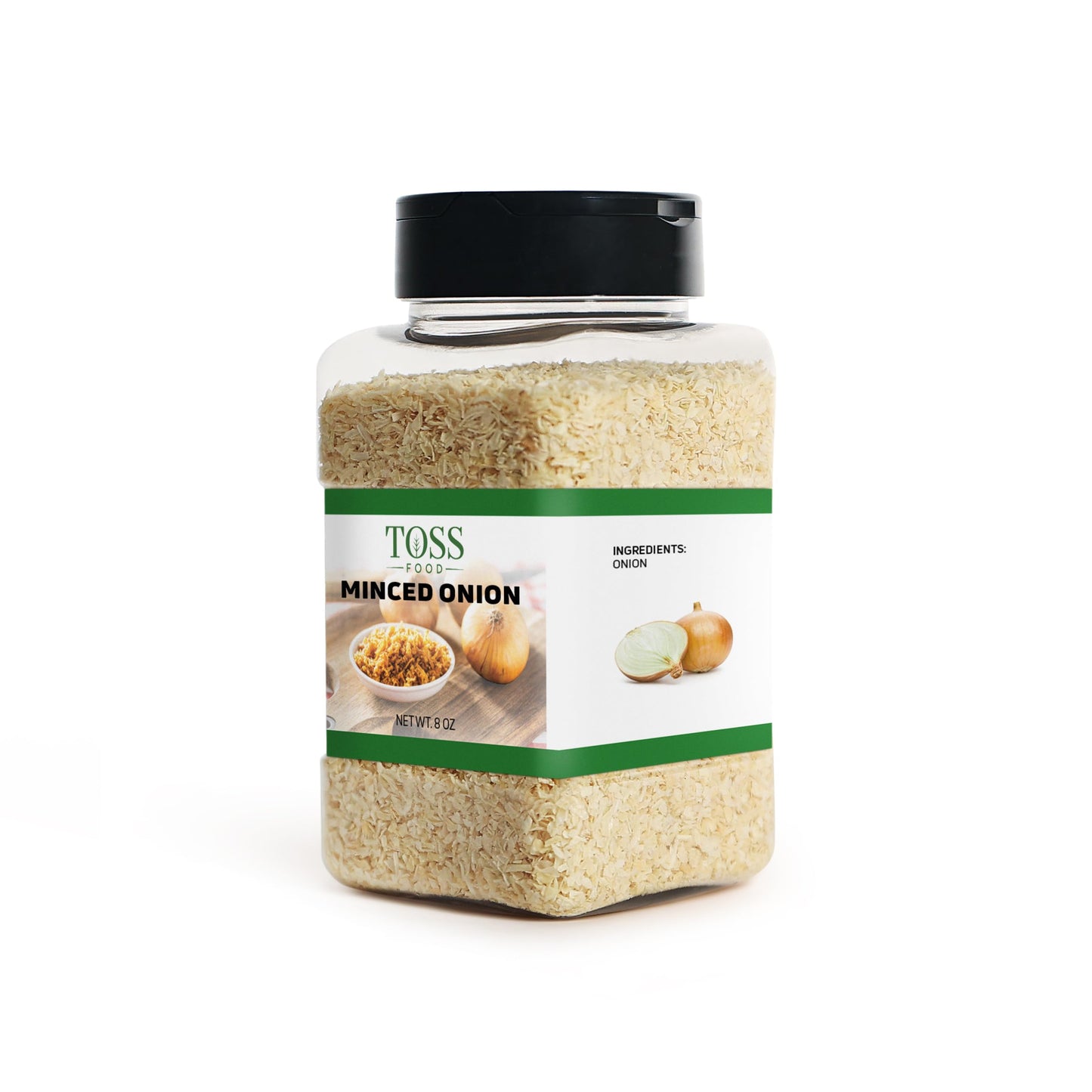 Toss Minced Onion Flakes Dehydrated Onions 8 Ounces,Chopped Dried Onion Flake, Perfect For Stews, Soups, Sauces, Meat, Marinades, Rubs And Dressings
