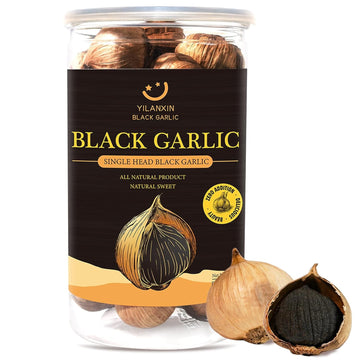 Generic Premium Single Clove Black Garlic /17.2 Oz (500 g) Whole Black Garlic Fermented for Full 90 Days, Non-Additives, Ready t