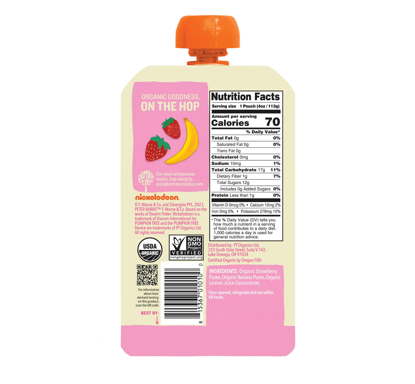 Peter Rabbit Organics Fruit Flavors Variety Pack 4 oz. Squeezable Pouches (Pack of 18)