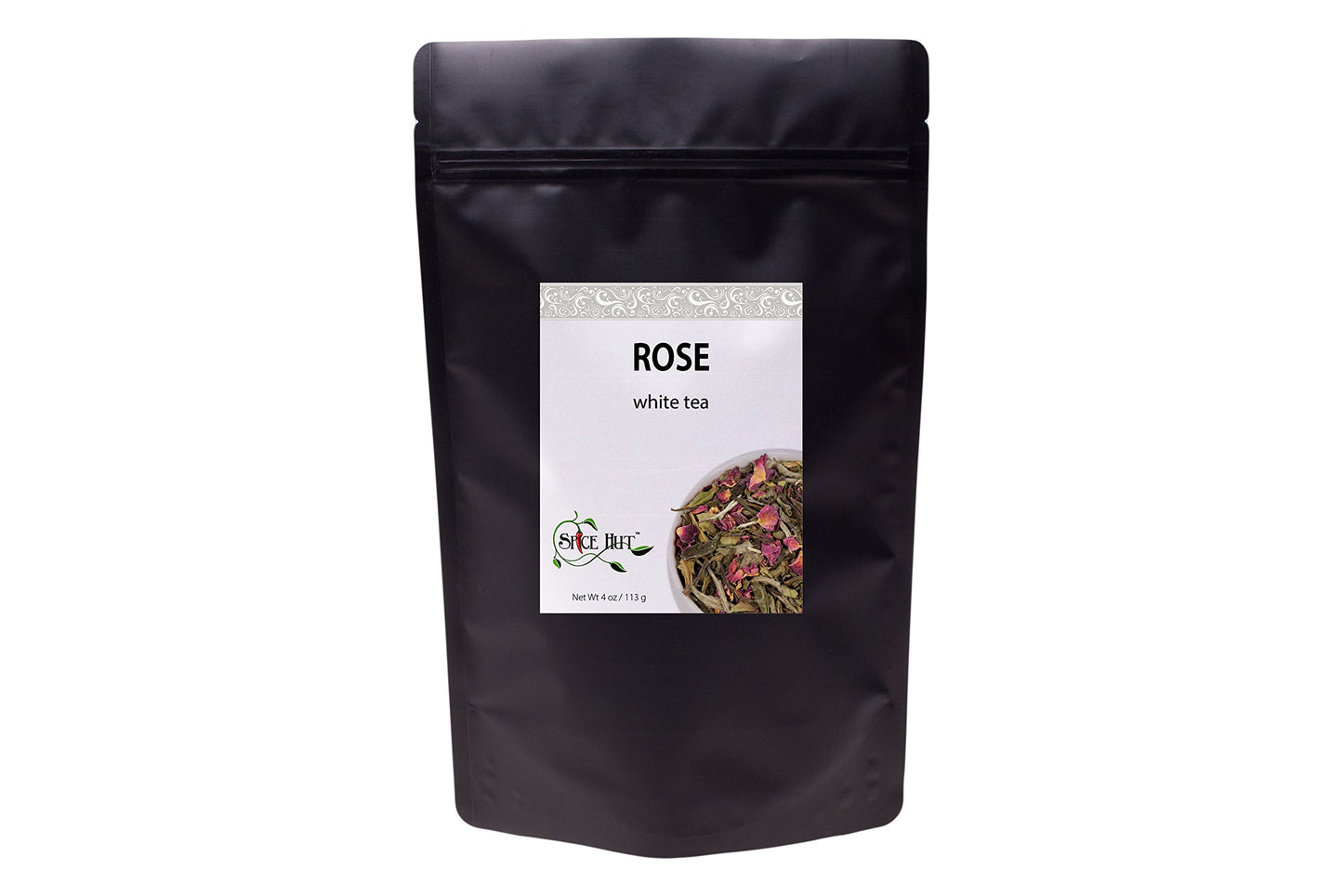 Rose White Tea Loose Leaf, Low Caffeine, High Antioxidants, Hot & Iced White Tea | 4oz Bulk Tea, 40-50 Cups | The Spice Hut, First Sip of Tea