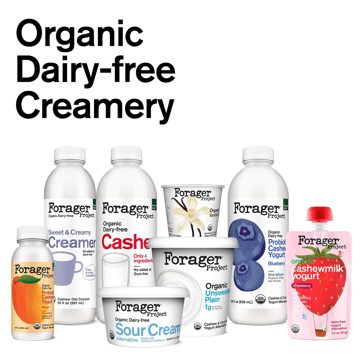 FORAGER PROJECT Organic Unsweetened Oatmilk, 28 FZ