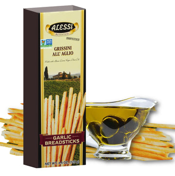 Alessi Garlic Breadsticks, 4oz Boxes (Pack Of 12)