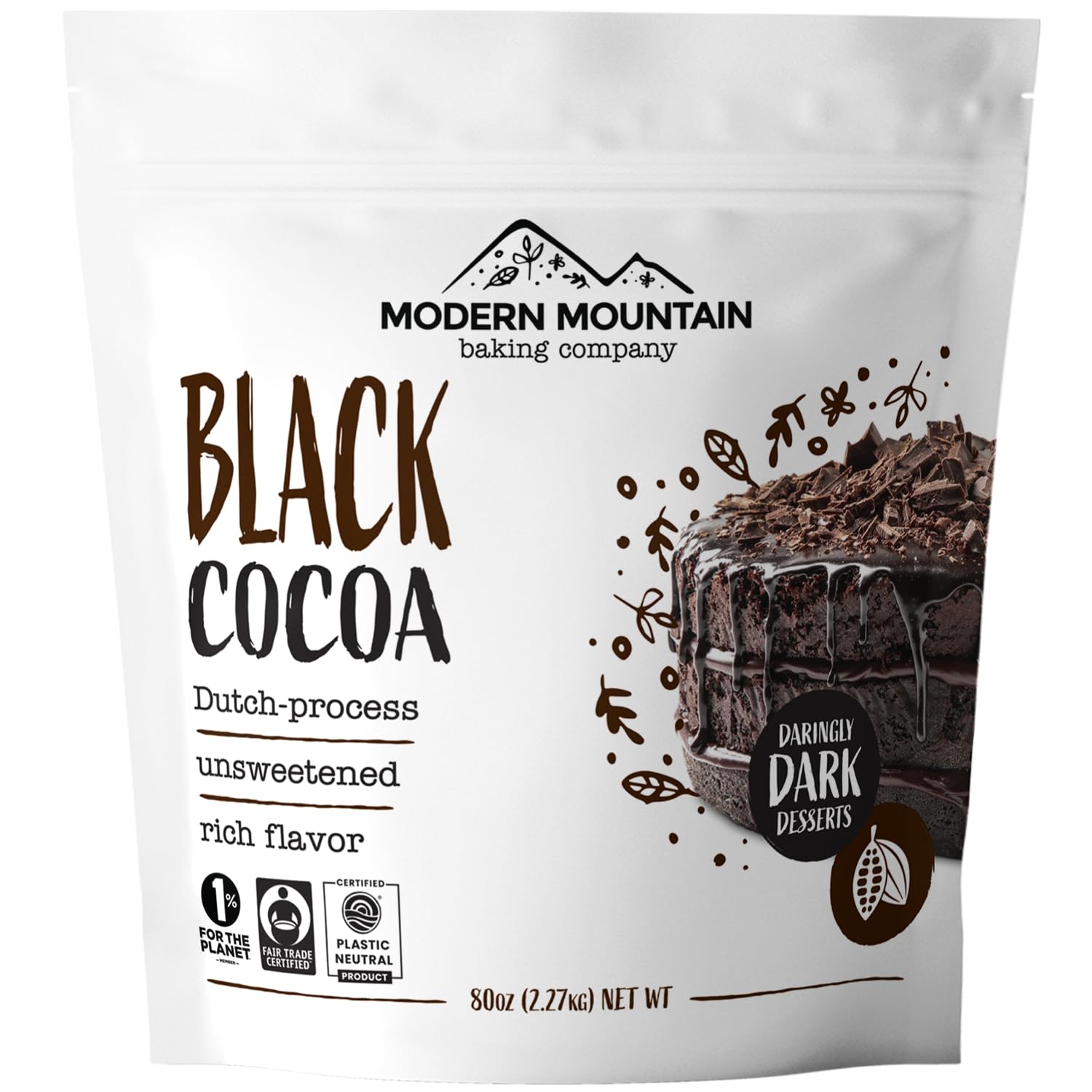 Black Cocoa Powder (5 lb) Bake the Darkest Chocolate Baked Goods, Achieve Rich Chocolate Flavor, Natural Substitute for Black Fo