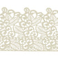 FUNSHOWCASE Edible Cake Lace Set, Leaf Scroll Design, Ivory White, 10-Piece, 14-Inch, Model 1323