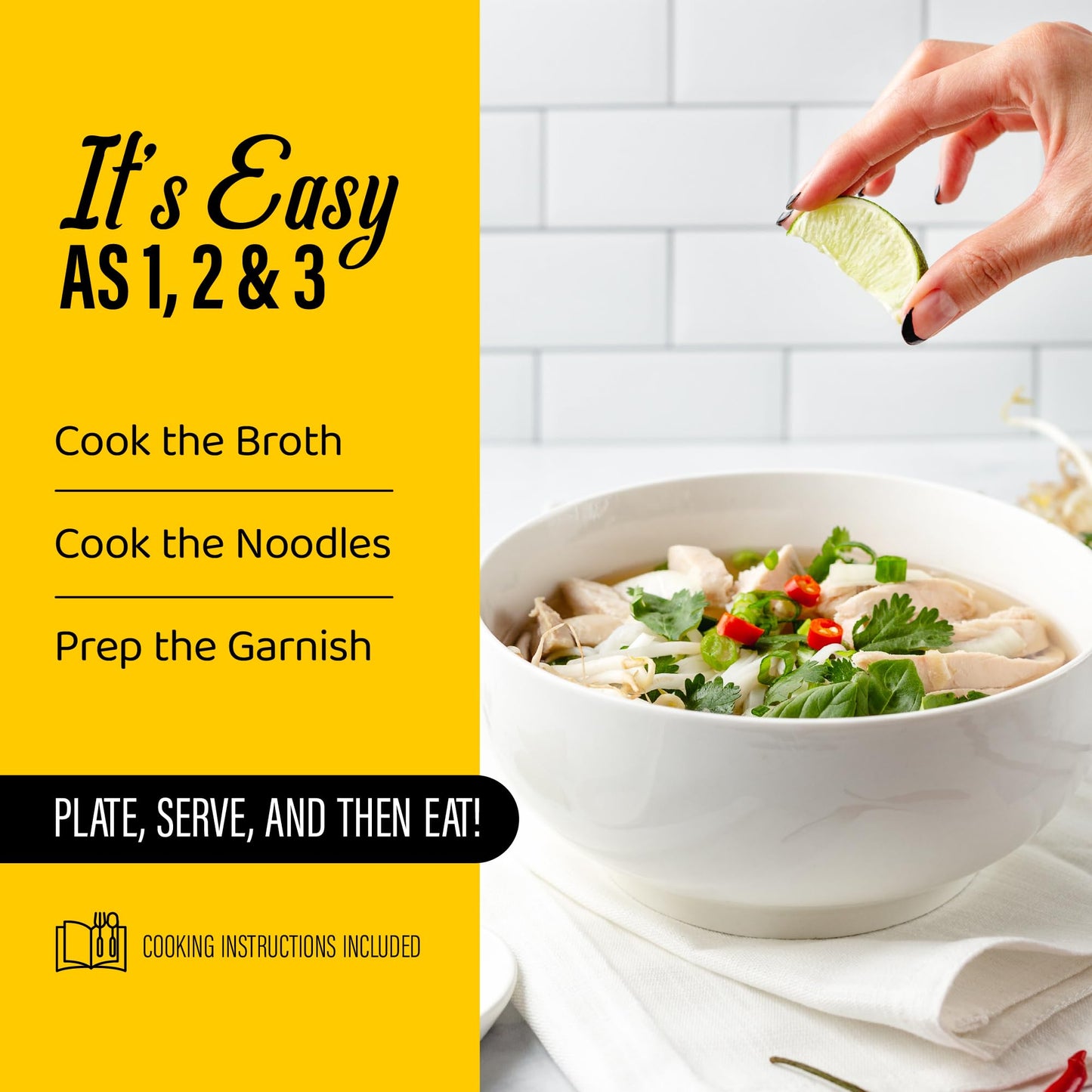 Get Cultured Box Diy Chicken Pho Kit (Ph? G), Make Authentic Vietnamese Pho Broth, Includes Herb Bag, Rice Noodles, 1 Hour Prep