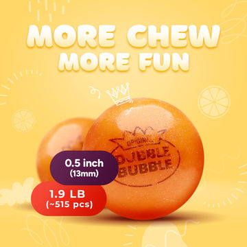 Gumballs For Gumball Machine - 0.5 Inch Gum Balls - Chewing Bubble Gum - 1.9 Lb Kids Gum Bulk Gumball Machine Refills - 515 Pcs