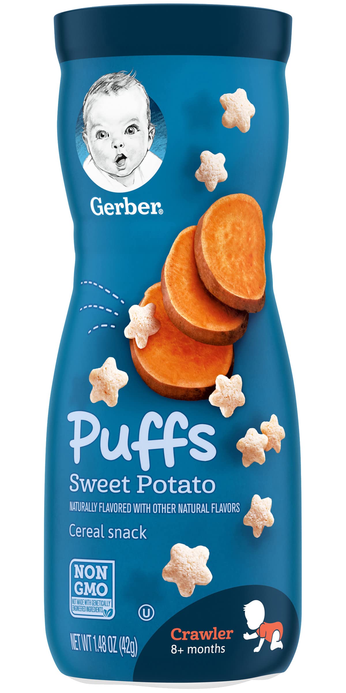 Gerber Graduates Puffs Cereal Snack, Sweet Potato, 1.48 Ounce