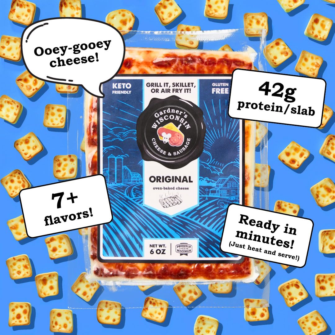 Gardner s Wisconsin Cheese, Oven Baked Cheese (7 Pack, Oven Baked Essentials) - Artisan Cheese Made in Wisconsin, Perfect for H