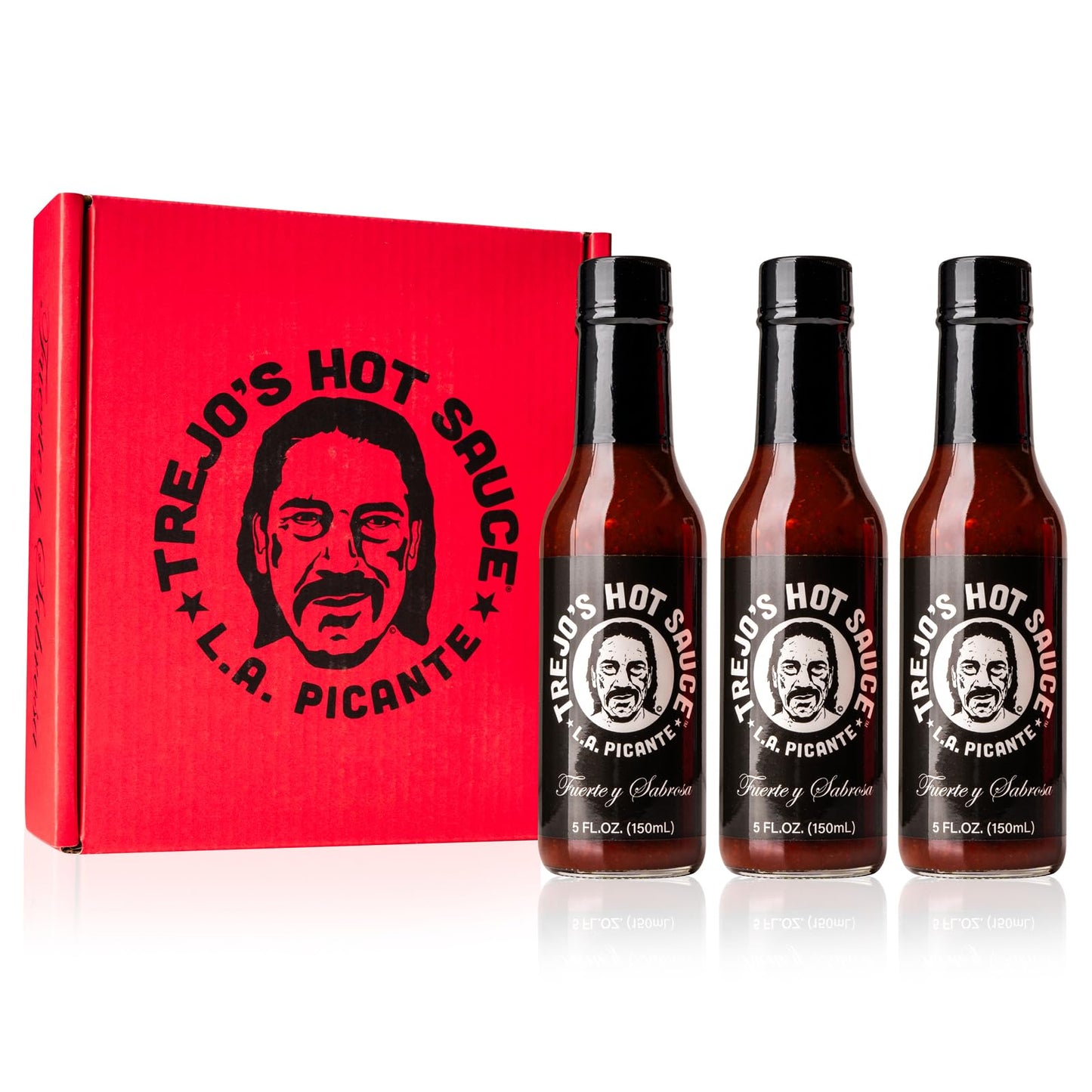 Trejo's Tacos All-Natural Hot Sauce - Medium Heat Blend of Peppers - Zero Calories - Non-GMO - Danny Trejos Famous Hot Sauce fro