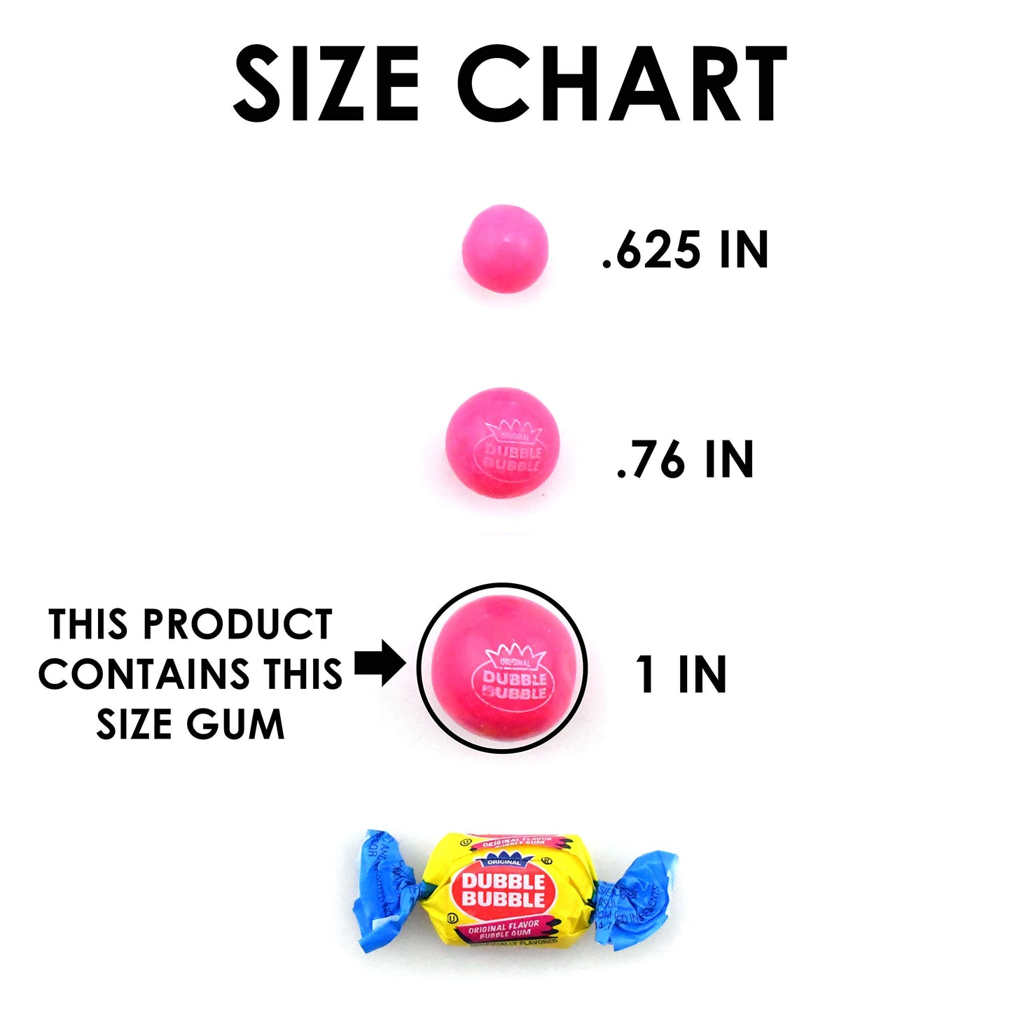 Dubble Bubble Gumball Tubes in Assorted Fruit Flavors, 12 Gumballs Per Tube (Pack of 24)
