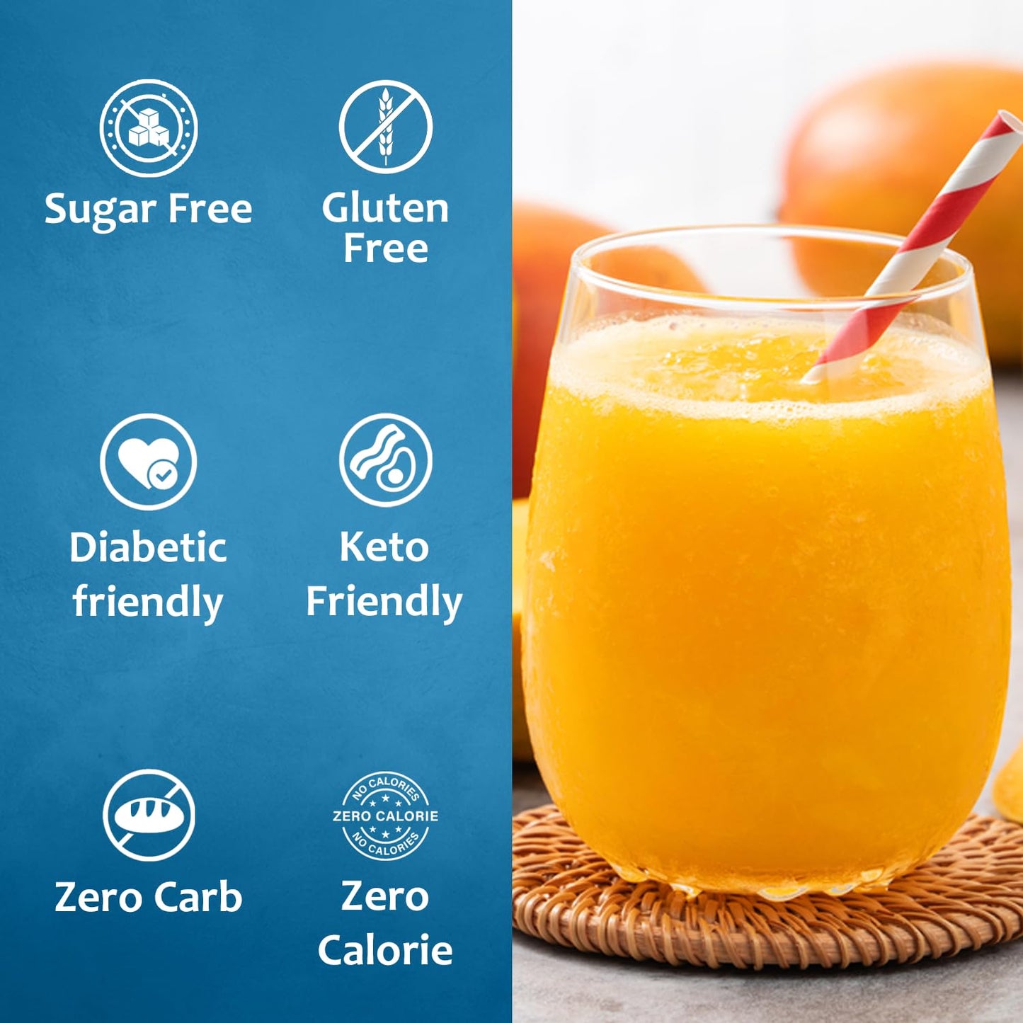 Syruvia Sugar Free Mango Syrup With Syrup Pump Dispenser - Mango Syrup Flavor, 25.4 Fl Oz - Perfect For Cocktails, Ice Tea, Dess