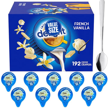 Generic French Vanilla Coffee Creamer Singles, 192 Creamer Singles Included Great for Offices, Restaurants, Coffee, Bar, Gift an