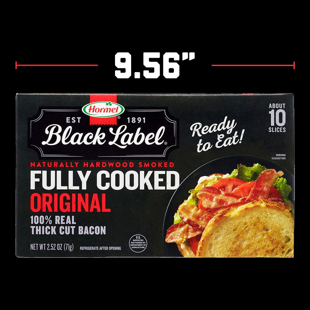 HORMEL BLACK LABEL Thick Cut Fully Cooked Bacon  2.52 oz