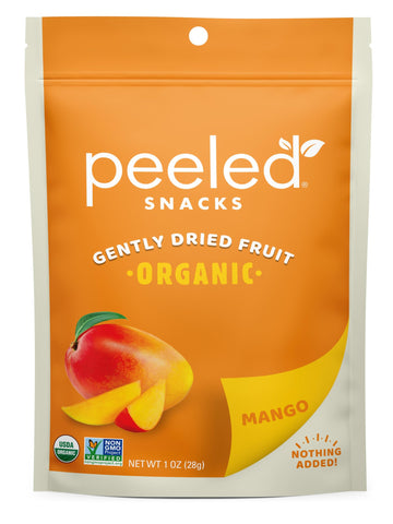 Peeled Snacks Organic Dried Fruit - Healthy, Vegan Snacks for On-the-Go Lunch and More Mango 1 Oz (Pack of 24)