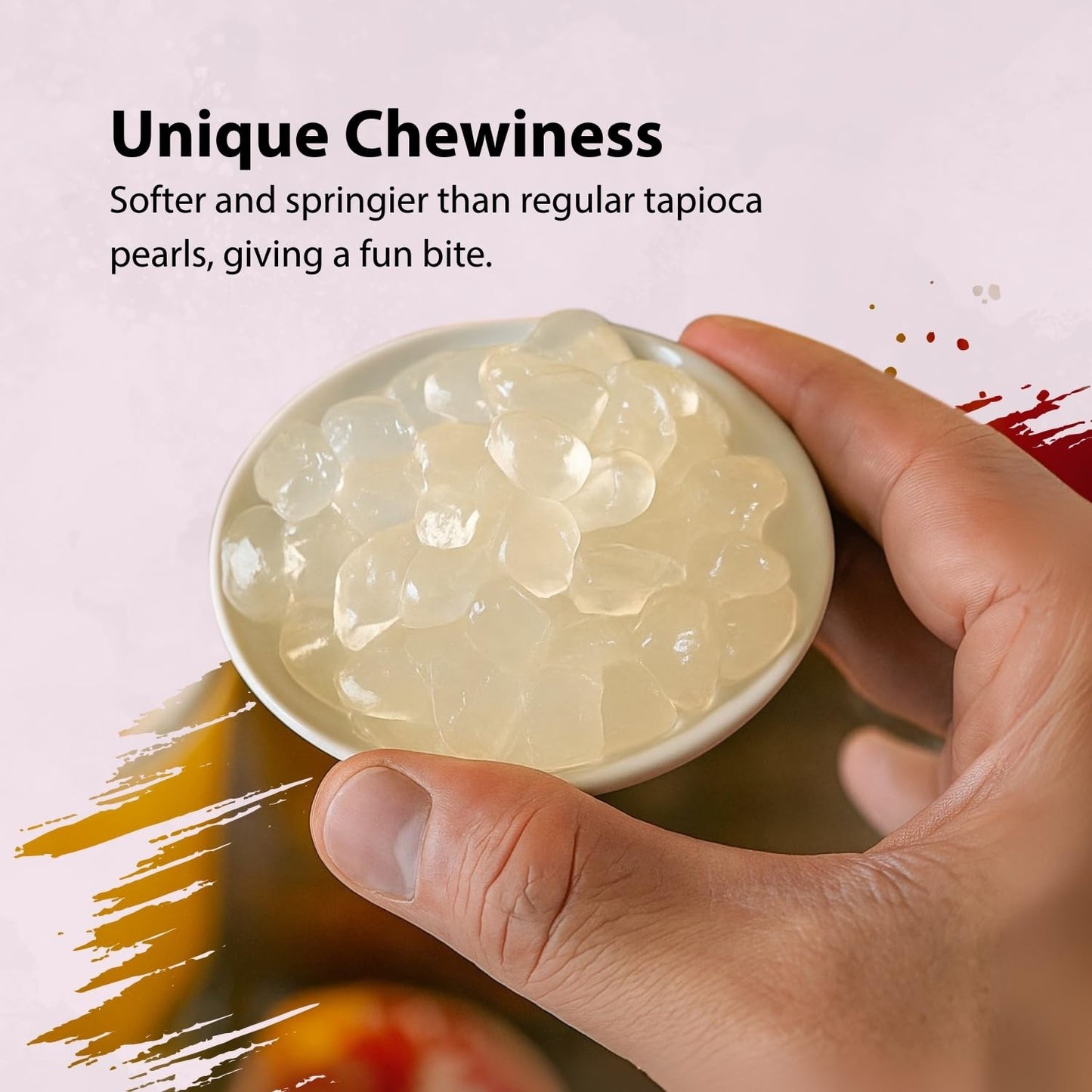 Soeos Original Flavored Crystal Boba, 4.4 Lbs (2kg), Juicy, Chewy Fruit Balls for Boba Tea, Cocktails, Ice Cream, and Smoothies