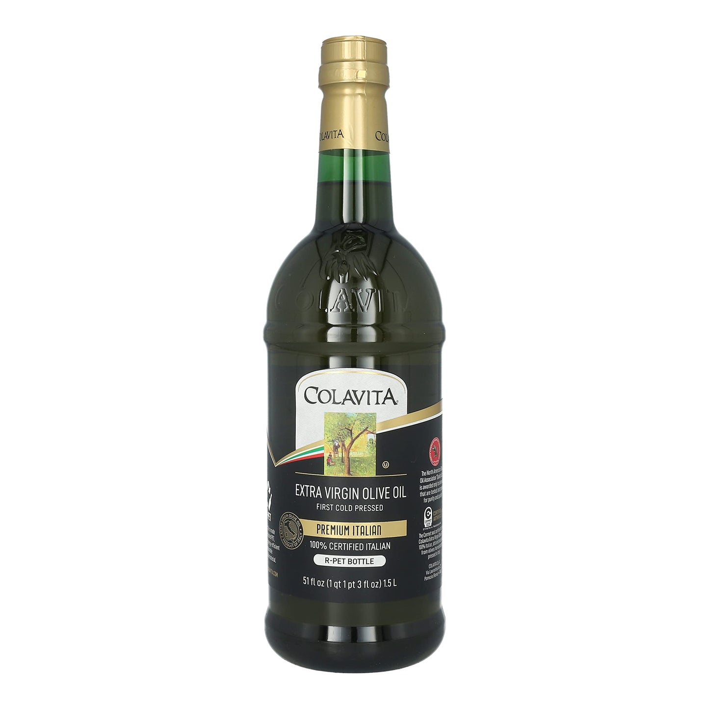 Colavita Premium Italian Extra Virgin Olive Oil, 51 Fl Oz, 1.5L RPET Plastic