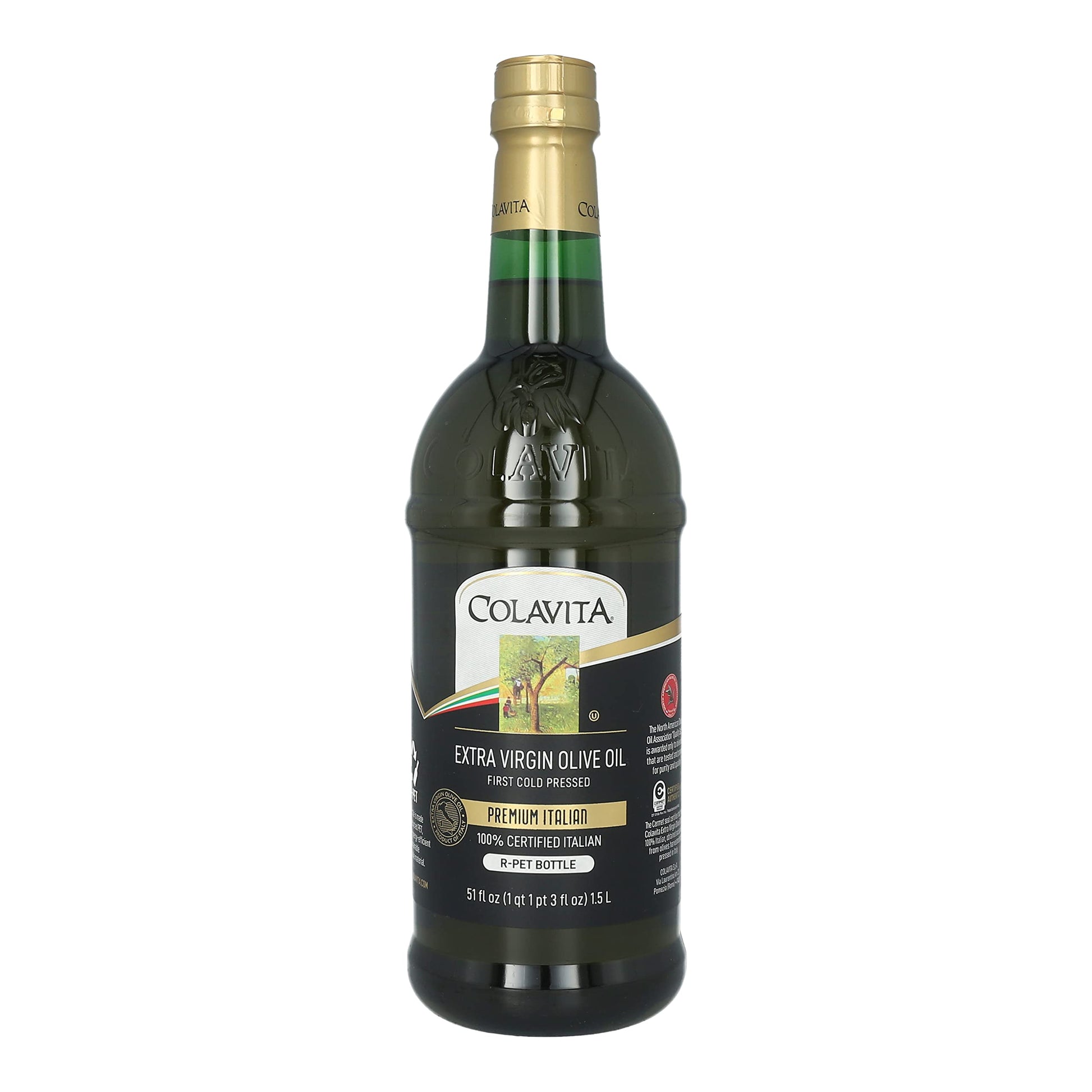 Colavita Premium Italian Extra Virgin Olive Oil, 51 Fl Oz, 1.5L RPET Plastic