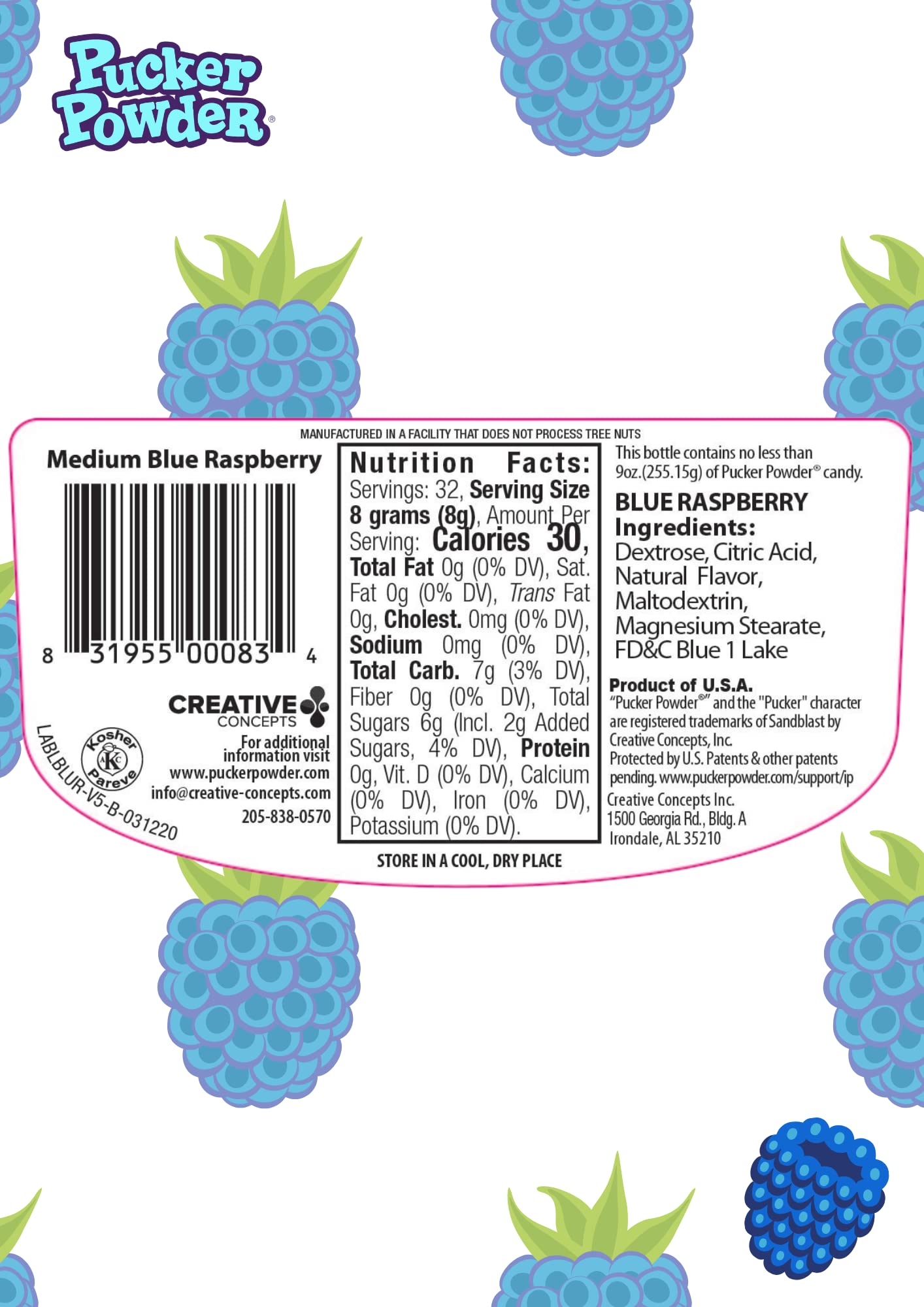 Pucker Powder Sour Blue Raspberry