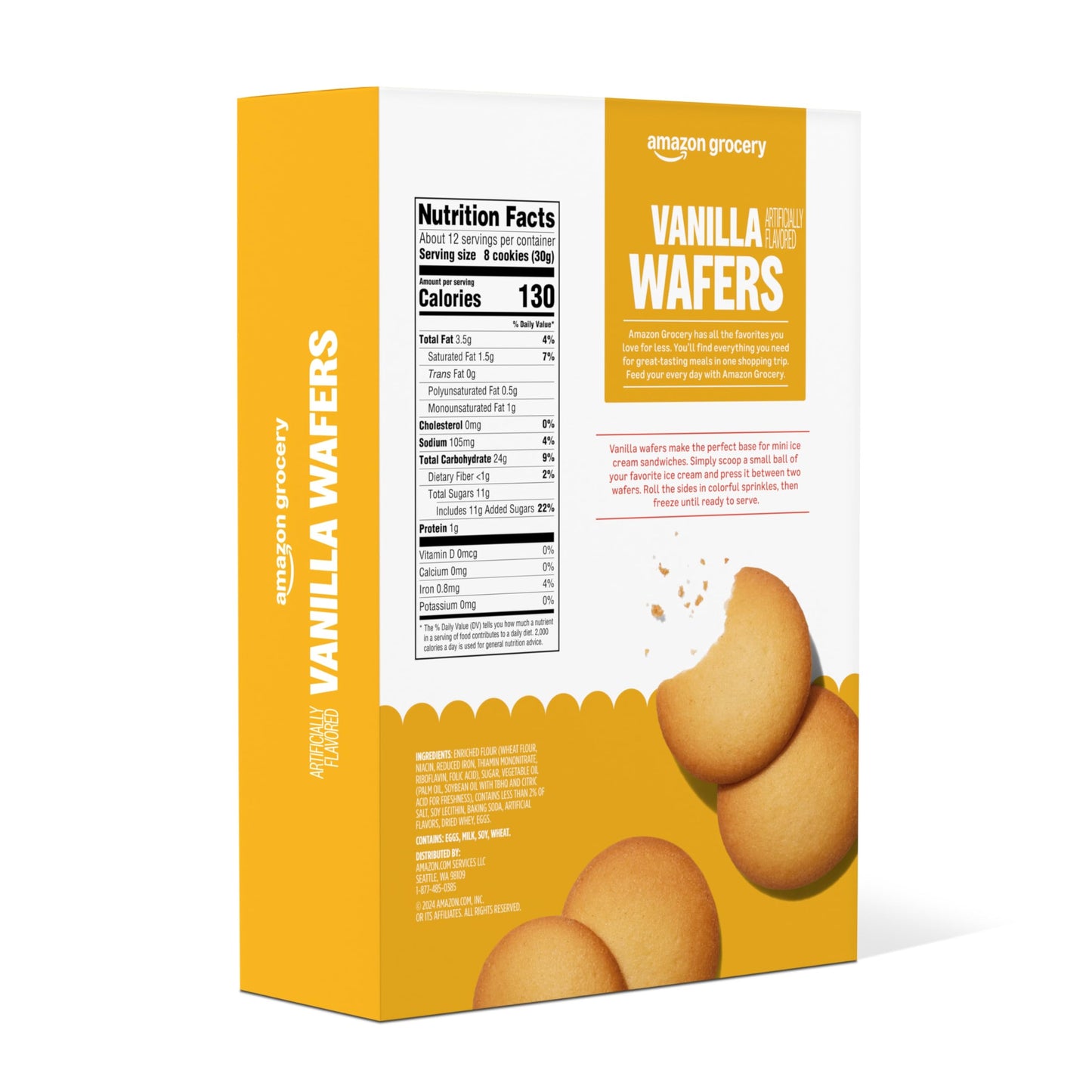 large online retailer Grocery Vanilla Wafers, 12 Oz, White, Pack of 1