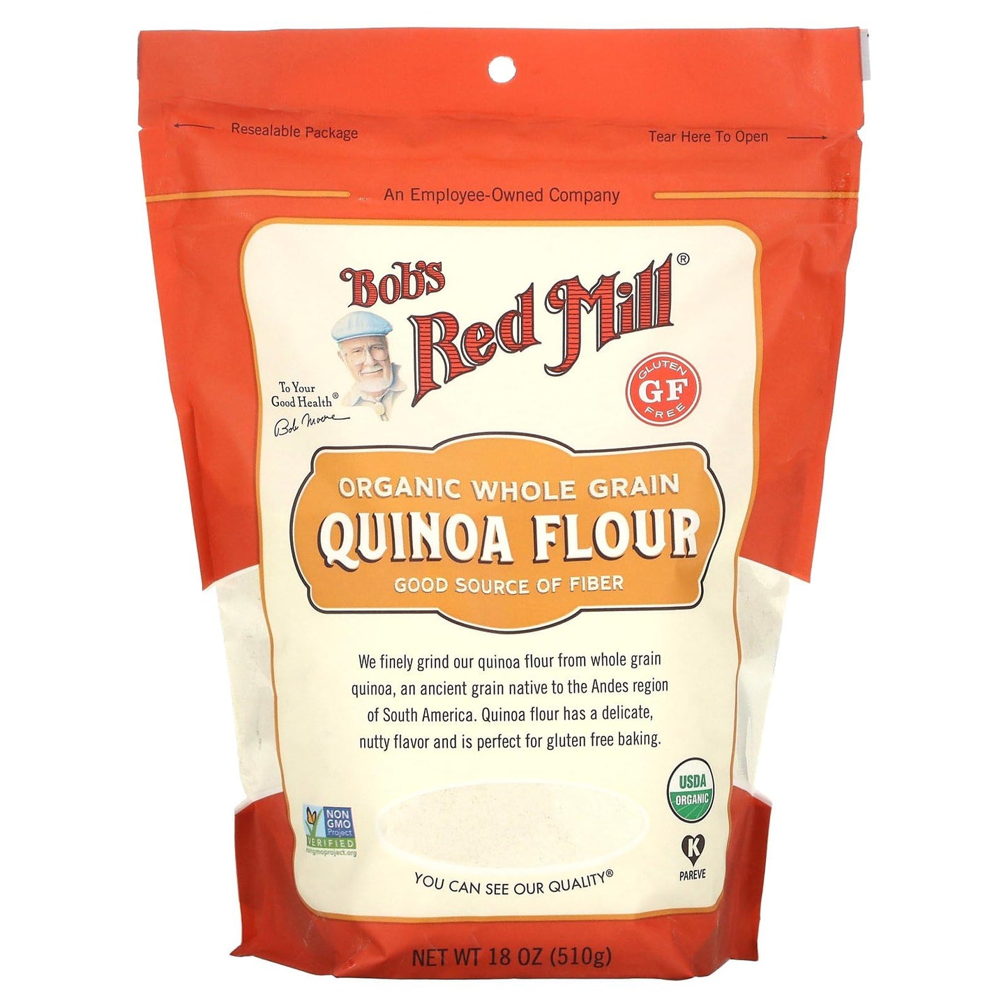 Bobs Red Mill Organic Quinoa Flour 18 Ounce