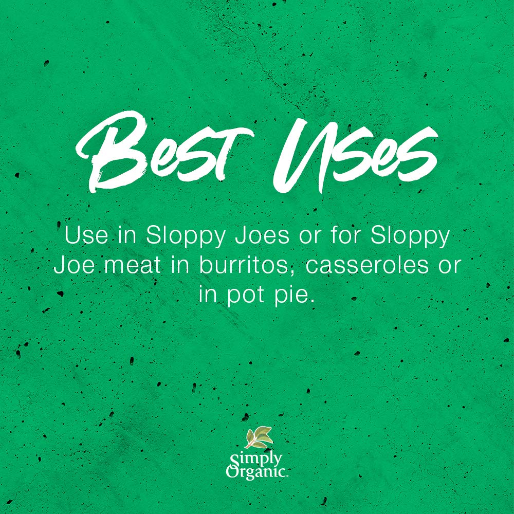 Simply Organic Sloppy Joe, Certified Organic, Gluten-Free | 1.41 Oz | Pack Of 4