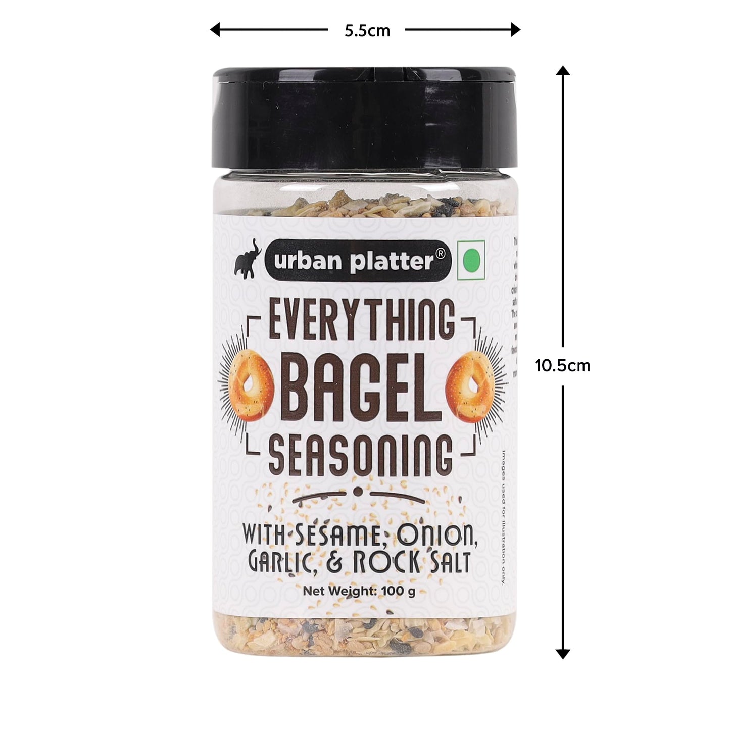 Urban Platter Everything Bagel Seasoning | 100G (3.53 Oz) | Crunchy & Savory Blend Of Sesame Seeds, Garlic, Onion, Salt & Poppy Seeds | Perfect For Bagels, Avocado Toast & Salads