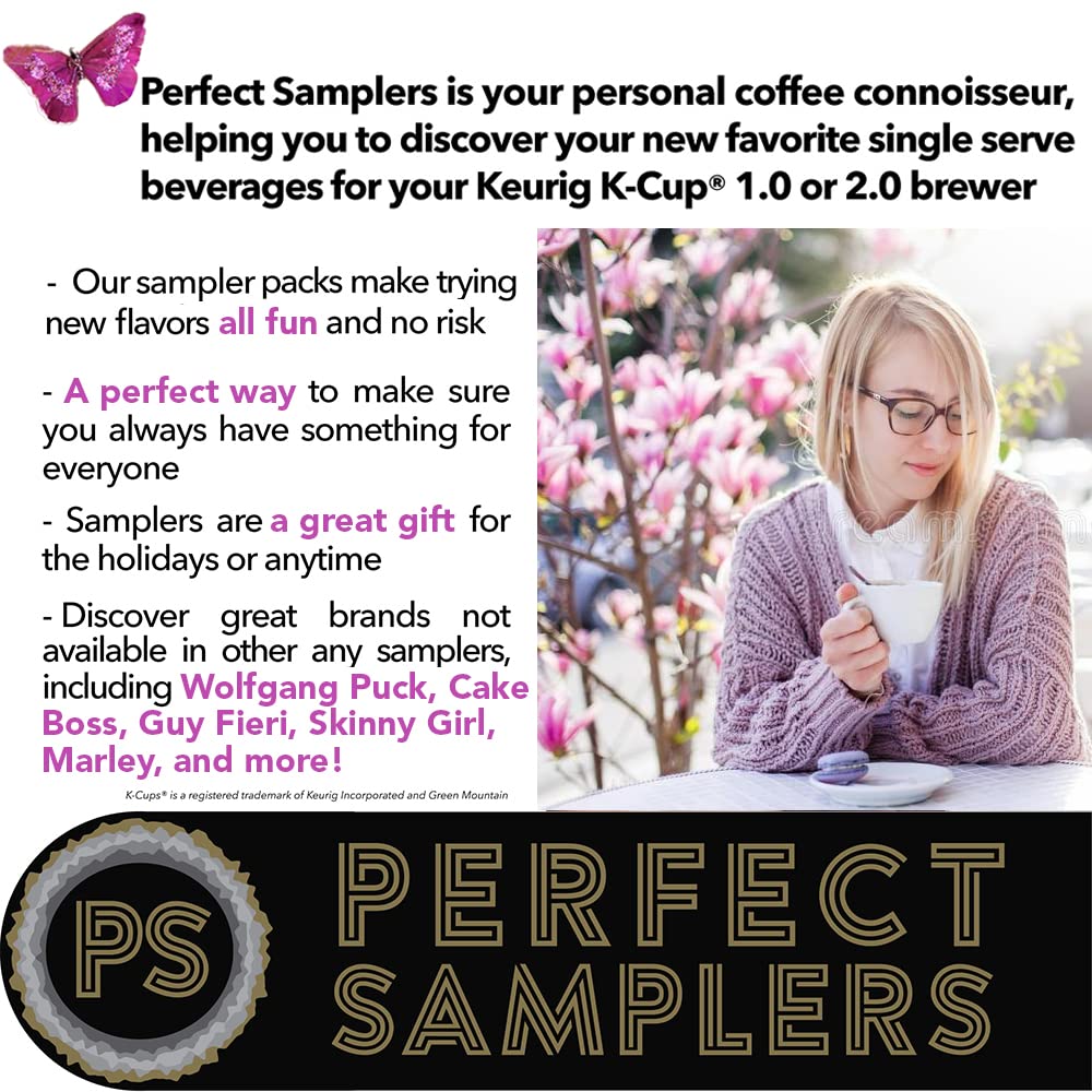 Perfect Samplers Coffee Pod Variety Pack, Dark Roast & Bold Flavors, Single Serve Cups For Keurig K Cup Machines - Robust Assort