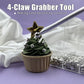 Silver Sprinkles With 4-Claw Pick Up Tool,Pearl Sugar Mix Size 6.5Oz Contains Metallic Rod & Star Sprinkles For Cake Decorations