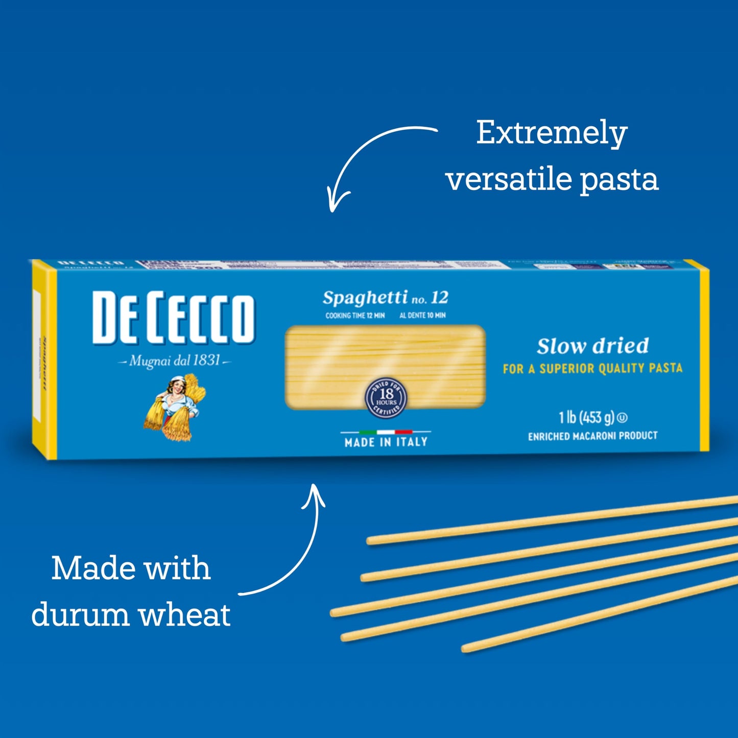 De Cecco Spaghetti Pasta, 16 Oz