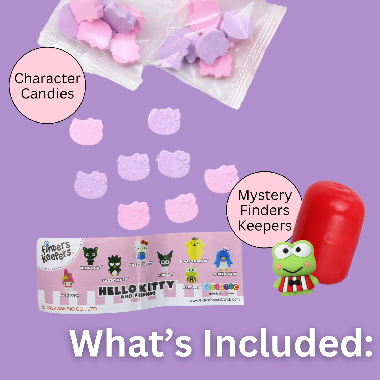 Sweetzo - Hello Kitty Finders Keepers Box, Assorted Hard Candies Inside, Party Gift, 1.76 Ounces (Pack Of 2)
