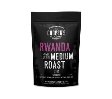 Rwanda Full Bodied Medium Roast Coffee Beans, Single Origin Whole Bean, 12 Oz Bag