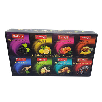 Impra Black Tea Collection Gift Pack 8 Flavors, 80-Count Tea Bags Per Order