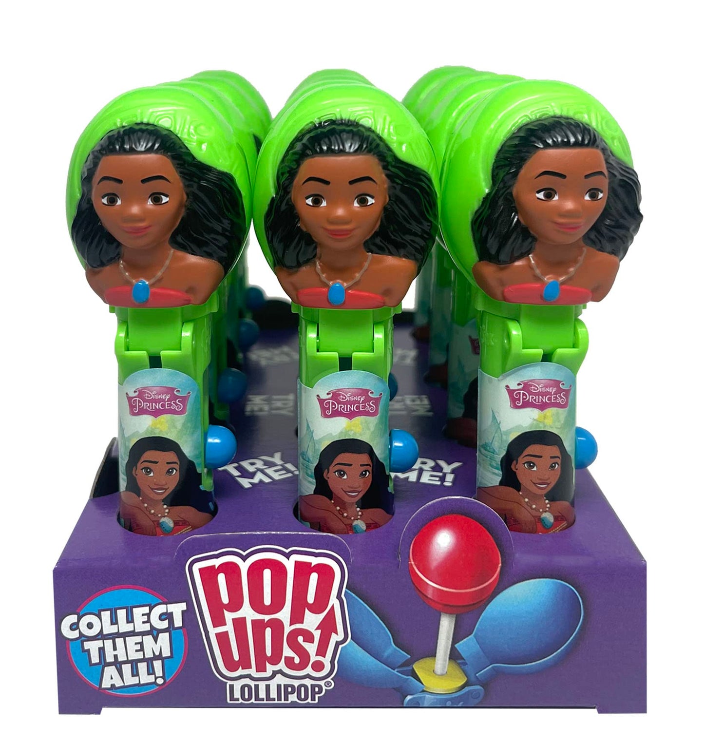 Pop Ups! Moana Lollipop Holder | Collectable Moana Toy Lollipop Case | Halloween, Party Favors For Goodie Bags, Piata Candy, Gam
