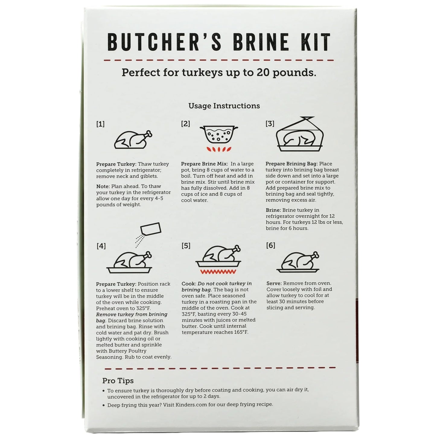 Kinder'S Butcher'S Turkey Brine And Rub Kit With Brining Bag, Garlic And Herb, 12-Ounces