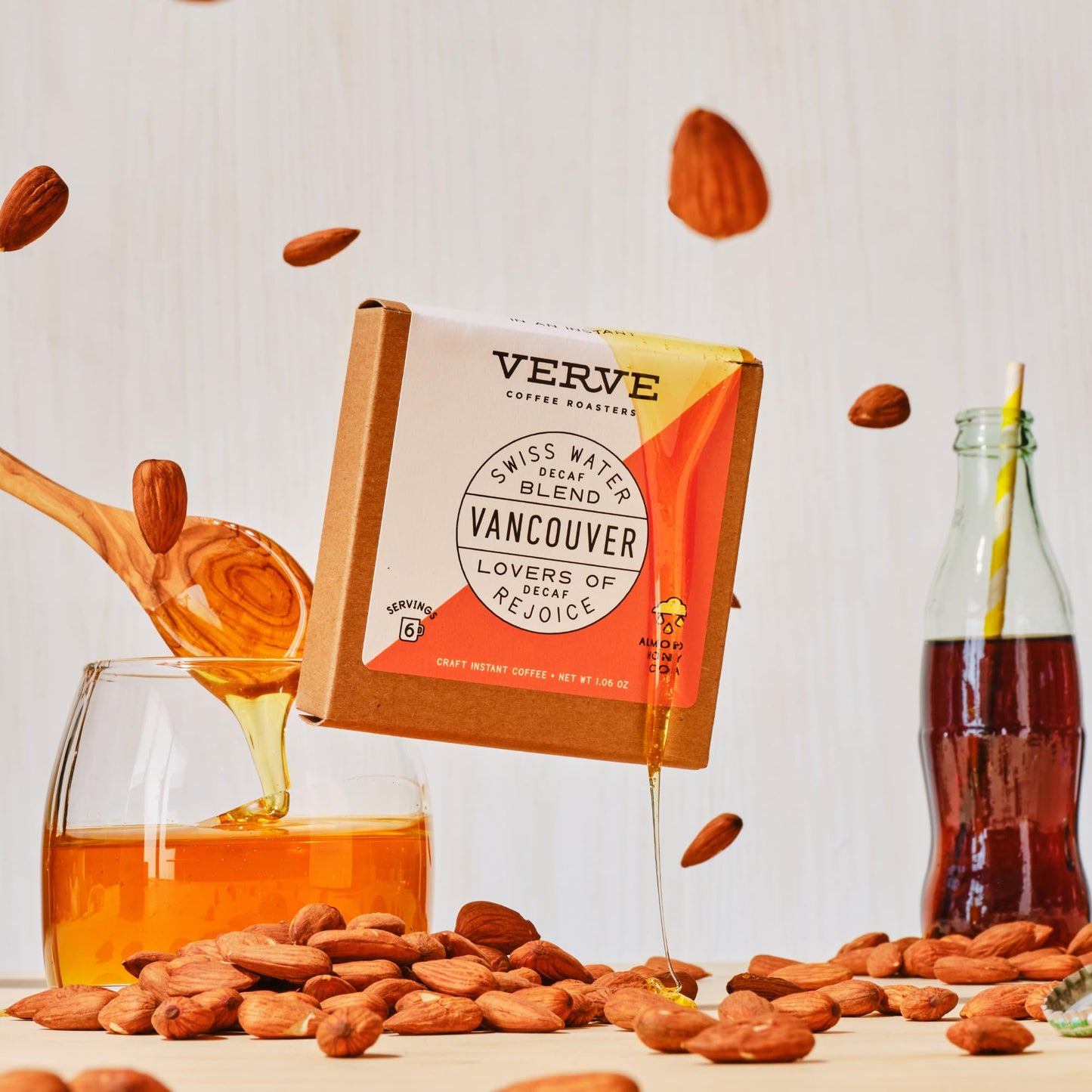 Verve Coffee Roasters Instant Coffee, Medium Roast, Swiss Water Decaf, 6 Count