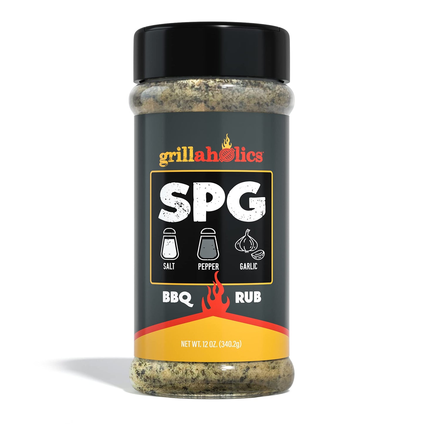 Grillaholics Salt Pepper Garlic Seasoning - All Purpose BBQ Rub - 12 Ounce
