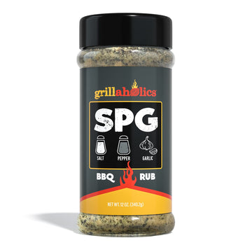 Grillaholics Salt Pepper Garlic Seasoning - All Purpose BBQ Rub - 12 Ounce