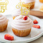 YCTHUNFISH 24 Pack Cupcake Toppers Glitter Number 15 Gold Bamboo Decorations for 15th Birthday Party