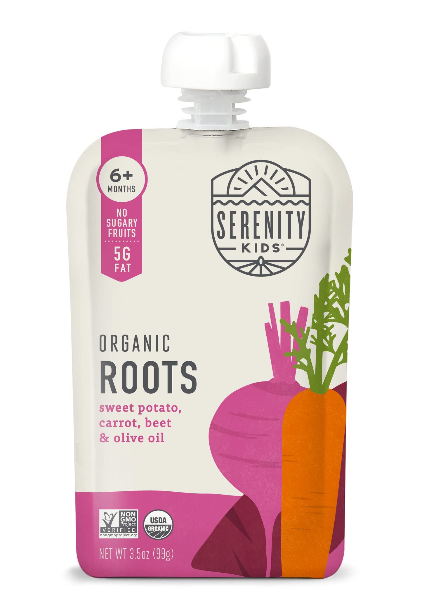 Serenity Kids 6+ Months Veggie Puree Baby Food Pouches - Usda Organic - No Sugary Fruits Or Added Sugar - Allergen Free - 3.5 Ounce Bpa-Free Packaging - Baby Food Pouch