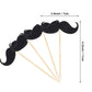 50 Pieces Mustache Cupcake Toppers Mustache Birthday Cake Topper Black Glitter Mustache Dessert Toppers For Baby Shower Kid'S Bi