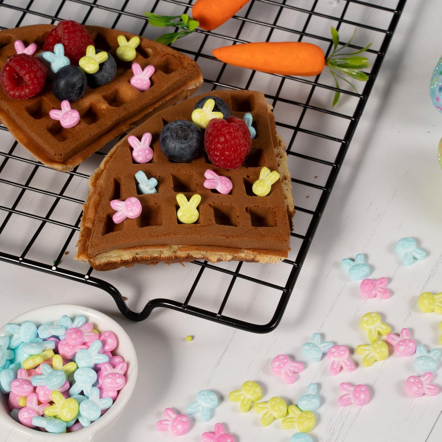 Cobakey Easter Sprinkles For Cookies 3.52 Ounce Spring Sprinkles For Baking Green & Blue Edible Bunny Sprinkles Perfect For East