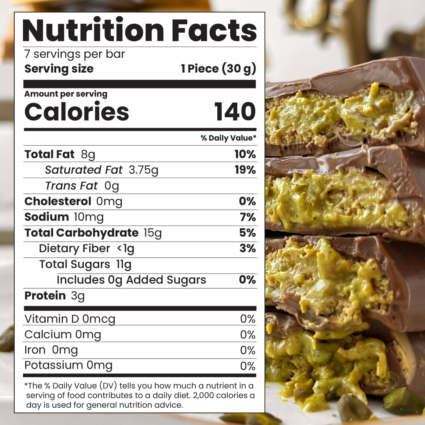 Beemax Authentic Dubai-Style Chocolate Bar | 2 Pack | 7 oz of elegant Middle Eastern Indulgence | enhanced Milk Chocolate  Golden Kadayif Crisps  Velvety Tahini & Hand-Harvested Pistachios - Imported from Turkey